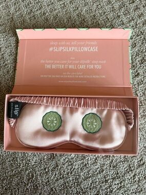 NEW SLIP CUCUMBER 100% Silk Eye Mask ❤️🌈  💫 LIMITED EDITION 💫